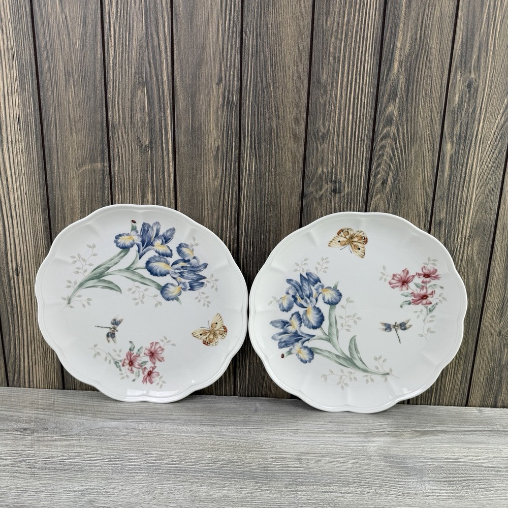 Lenox Butterfly Meadow 11" Dinner Plates Assorted Butterflies Set Of 2